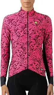 [ALE'] Alé Cycling Women's Pr.e Papillon Cycling Jersey, Fluorescent Pink, L