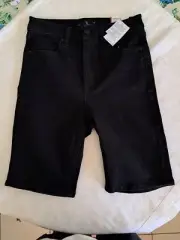 Volcom Womens Bermuda Liberator Shorts Size 27, Black, High Rise, Cotton, BNWT