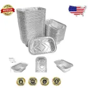 Pack of 500 Extra-Mini 8 oz. Aluminum Foil Loaf Pans - Disposable & Eco-Friendly