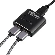HDMI Splitter 8K 60Hz, Switch 4K 120Hz HDMI 2.1 Bidirectional Switch, 2 in 1 Out or 1 in 2 Out Splitter, Compatible with PS5, Xbox, HDTV, 3D, Dolby Atmos, Plug and Play