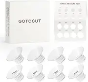 Gotocut 8PCS Flange Inserts Set 15/17/19/21mm for 24mm Flange/Shield of Most Pumps, Nipple Ruler, Silicone Inserts for Medela/Momcozy/Spectra/eufy, Breast Pump Flange Sizing Kits