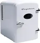 EFMIS129-WHITE 6 Can Mini Portable Compact Personal Fridge Cooler in White, 4L