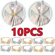 10pcs Napkin Rings Holders Decorative Wedding Dinner Party Table Napkin Buckle