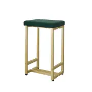 Levede Bar Stools Backless Velvet Upholstered Metal Kitchen Counter Chairs x2