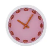 Bouffants & Broken Hearts - Luscious Lips Mantle Clock15cm