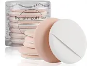 1Set(7PCS) Multifunctional Air Cushion Sponge Makeup Tools Makeup Sponge Powder Puff Wet and Dry Dual-Use Makeup Sponge With Box for BB CC Cream Liquid Foundation (Beige)