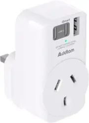 AUS to UK Ireland Plug Adapter, Type G Power Adapter with 1 Electrical Outlet