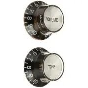 Les Paul Top Hat Black Volume / Tone Size Plastic Knobs Metric/Import