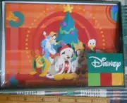 Disney* Santa Mickey &family/friends Happy Holidays Card Box of 10 w/ envelopes