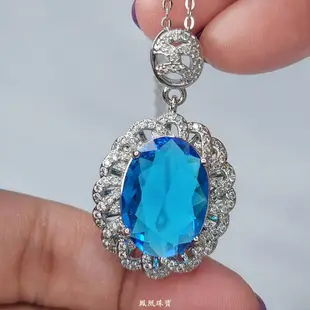 超殺價🔥CHARRIOL 夏利豪 10克拉 拓帕石 丹泉石 海藍寶石 坦桑石 項鍊 多層電鍍18K金 項鏈鳳凰珠寶