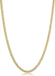 [Kooljewelry] 14k Yellow Gold Filled 3.3 mm Franco Chain Necklace for Men and Women (16, 18, 20, 24 or 30 inch)