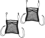 HEALEEP Car Seats Net Seats Organizer 3-layer Elastic Mesh Car Seat Storage Pockets Purse Holder for Car