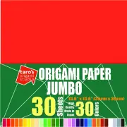 [] Jumbo 13.8 Inch One Sided 30 Colors 30 Sheets Square Easy Fold Premium