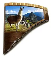 13 PIPES PANFLUTE NATURAL BAMBOO TUNABLE MACHU PICCHU DESIGN FROM PERU W/CASE