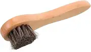 COMPUKAS Shoe Polish Brush Kit Horsehair Brush for Care Ergonomic Handle Polishing for Boots and Shoes Durable Shoe Cleaning Applicator