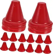 KOMBIUDA 50pcs Traffic Cones for Toy Cars Roadblock Markers for Agility Training Dollhouse Scenes Micro Landscape Play