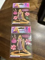 Lot Of 2 EK Success Disney Tangled Dimensional Scrapbooking Stickers Rapunzel