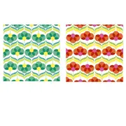 Paper+Design Luncheon Napkins (Geo Flowers) - Red