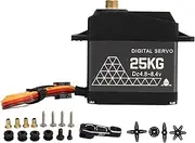 NutriEss RC Digital Servo 25kg DC 4.8‑8.4V Double Ball Bearing Waterproof Digital Steering Servo for 1/10 1/12 RC Car RC Robot