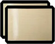 Premium Non Stick Silicone Baking Mats,Set of 2 Mats (Size 8.5" - 11.5")- Toaster Oven Quarter Sheet Liner Small