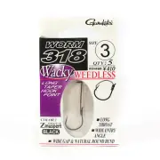 Gamakatsu 66648 Worm 318 Weedless Wacky Hook Size 3 ,5 Per pack (3939)