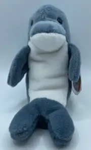 Ty Beanie Baby Echo 1996 Hang Tag Intact Beanie Original Baby Dolphin Gray