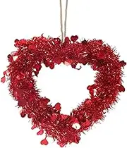 Valentine's Day Front Door Wreath - Heart Shaped Wreath for Wedding Decor | Festival Decoration Wreath for -Weddings, Christmas, Proposals