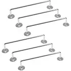 6x 610mm Chrome Towel Rail Stainless Steel Holder Rack Clevinger