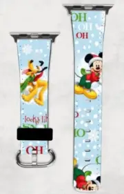 Mickey Mouse & Pluto Christmas Disney Apple Watch Band NEW 38/40/41 & 42/44/45