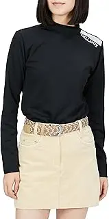 [Callaway] C23233200 Women's Long Sleeve Mock Neck Shirt (Stretch, Sweat Absorbent, Quick Drying, UV Protection, Antibacterial), Golf Inner