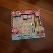 L.O.L. SURPRISE'S SECRET DIARY SET W STICKERS, STAMPS, PEN, LOCK AND KEY; NWT