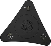 HAMPPLIES USB Omnidirectional Microphone with Echo Reduction for Voice Chat Gaming and Distance Education Plug and Sensitivity USB Cable Black