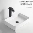 Ceramic Gloss White Basin Hand Wash Bowl Vanity Sink Above Counter Top 510x405mm