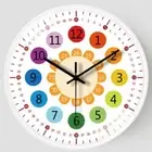 Household Teaching Clock Classrooms Non Ticking Learning Clock