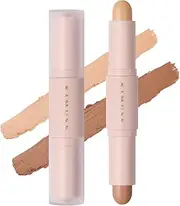 [KIMUSE] Dual Cream Contour Stick, 2 in 1 Contouring & Highlight Stick, Long Lasting, Smooth Easy to Blend Formula Face Contour Makeup