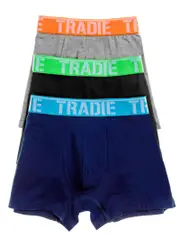Tradie Big Fella 3 pack Bright Fitted Trunks