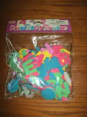 NEW Foam Letters & Numbers w/ Adhesive Backing 1x1.25" primary color assortment