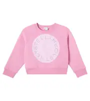 [Stella McCartney Kids] Stella McCartney Kids Logo cotton jersey sweatshirt Y 3 pink
