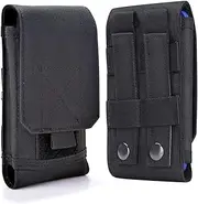 Universal Tactical MOLLE Holster Army Mobile Phone Belt Pouch EDC Security Pack Accessory Waist Bag Case Compatible iPhone 16 Pro X XS Max XR 7 8 6/6s Plus Samsung Galaxy S24 S23 S22Plus