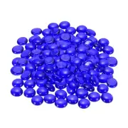 Fire Glass Beads Round Glass Marbles Gravel Pebbles 500g/1.1lbs Deep Blue