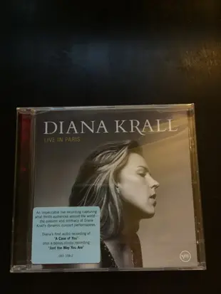 (全新未拆封)戴安娜 克瑞兒 Diana Krall - LIVE IN PARIS 巴黎音樂會演唱會CD