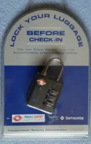 Samsonite Travel Sentry 3 Dial Combination Combo Luggage Lock TSA Recognized
