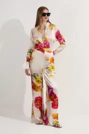 Floral Satin Woven Pants