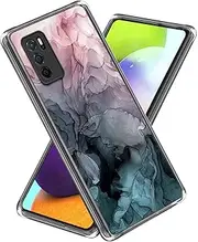 [Samyje] Case Compatible with Oppo A16S/A16/A54S Mobile Phone Case TPU Soft Pattern Design Silicone Case with Screen Protector Anti-Scratch Bumper Protective Case - Marble