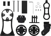 VGOL Out Front Bicycle Computer Combo Out Front Mount with Action Camera Head Light Holder CNC Aluminium Alloy Black