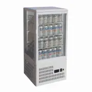 TCBD78W Four-Sided Countertop Beverage Display Fridge White