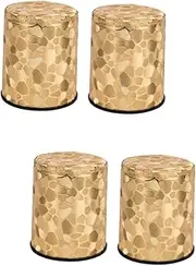 Generic 4 Pcs Leather Dice Cup Ktv Funny Game Funny Game Tool Golden
