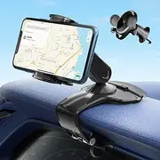 Car Phone Holder Dashboard, Air Vent Universal Hands Free Automobile Mobile Phone Holder, 360° Rotating Car Phone Holder Mount Compatible with iPhone Samsung Motorola All Smartphones