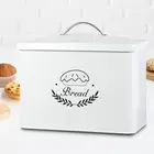 Metal Bread Bin Snack Container with Lid Practical Bread Keeper Bakery Storage