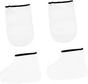 Minkissy Professional Paraffin Wax Bath Gloves Booties Foot Exfoliator Mitts for Foot Care
